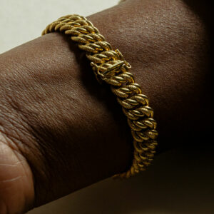 Alternative view of Bracelet Maille Américaine Or Jaune 18K