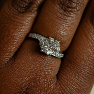 Bague Diamants Or Blanc 18K #54