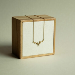 Alternative view of Collier Maille Marine 2 Dauphins Diamant Or Jaune 18K 42,5cm