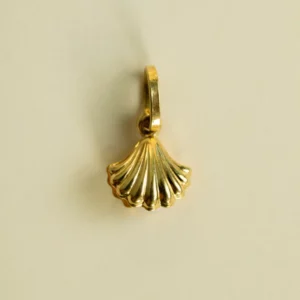 Alternative view of Pendentif Coquillage Perle Or Jaune 18K